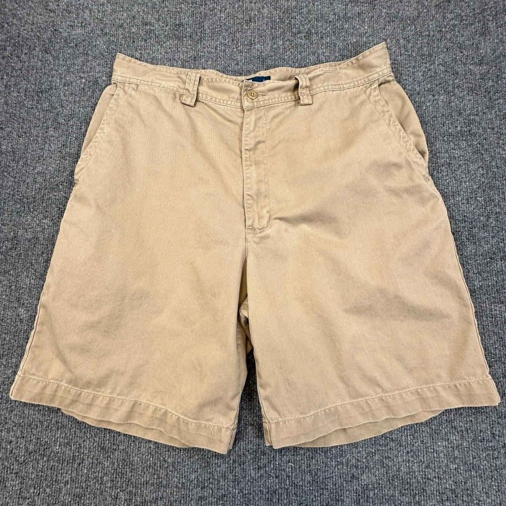 Polo Ralph Lauren Chino Shorts Men 35 (Fits as 34) Khaki Tan Cotton Twill Preppy